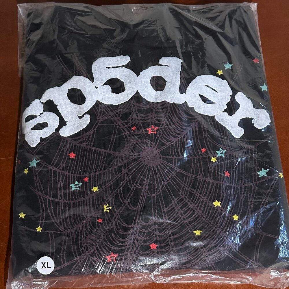 Sp5der Black Web Hoodie XL